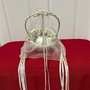 White or Ivory Flower Girl baskets